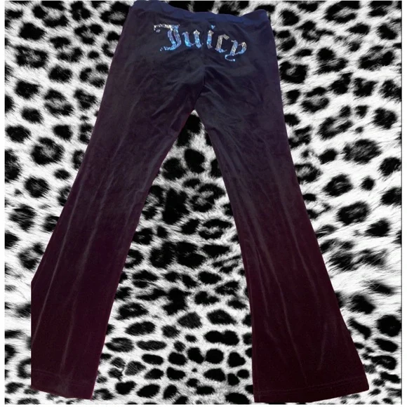 Black XL velvet juicy couture joggers - Picture 2 of 2